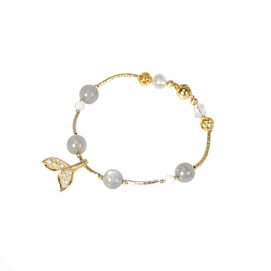 Moonlight Crystal Fishtail Bracelet for Girlfriend