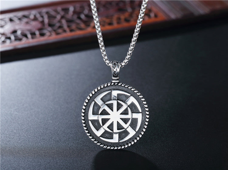 Personalized Viking Pendant Necklace Unisex Titanium Steel Protection Statement By Planderful