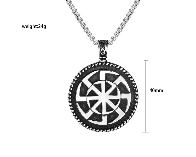 Personalized Viking Pendant Necklace Unisex Titanium Steel Protection Statement By Planderful