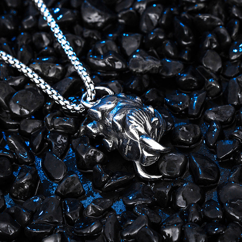Steel Necklace – Statement Wild Boar