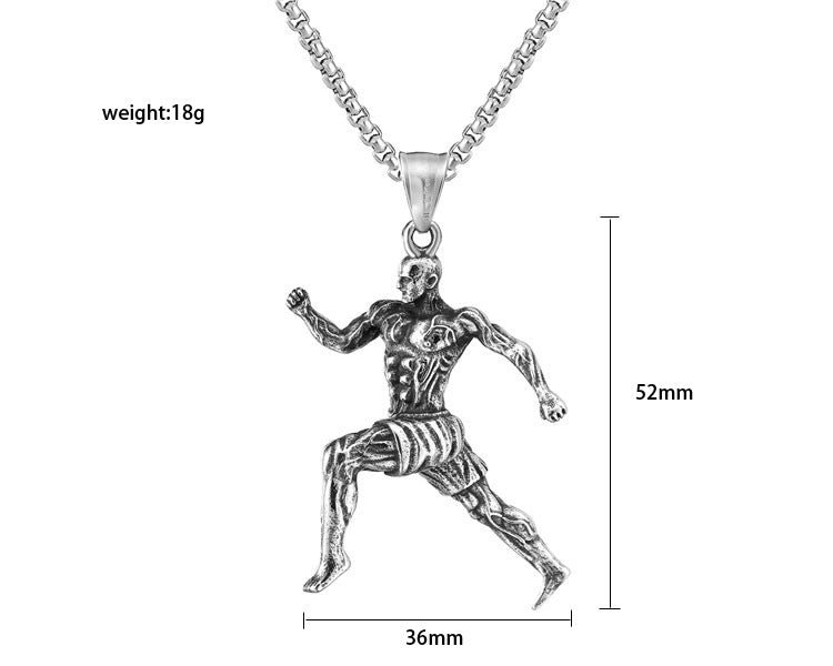 Planderful Titanium Steel Pendant Necklace for Men Women Unisex Durable Protection Statement Everyday Genie
