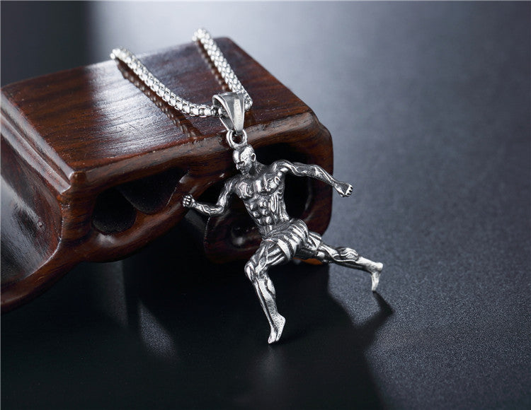 Planderful Titanium Steel Pendant Necklace for Men Women Unisex Durable Protection Statement Everyday Genie