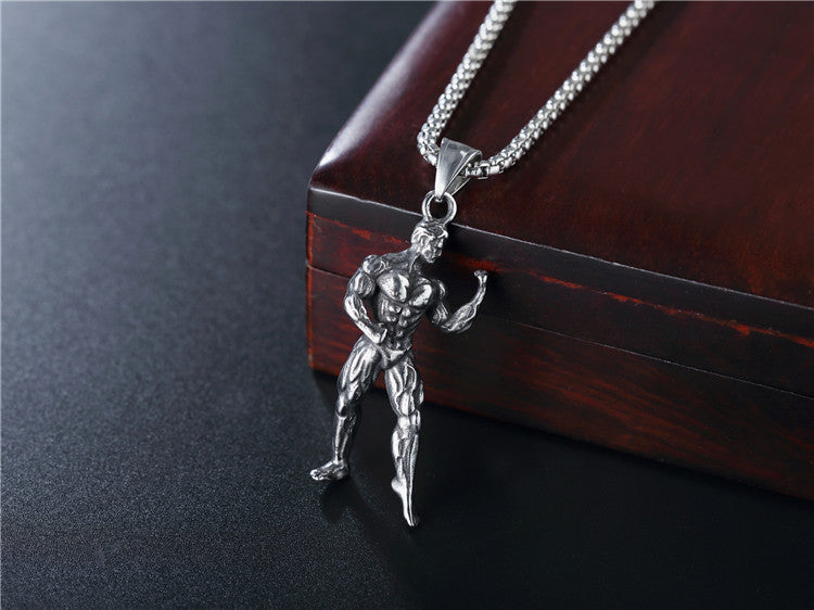 Retro Gym Necklace Titanium Steel Pendant For Men And Women Unisex Protection Statement Planderful