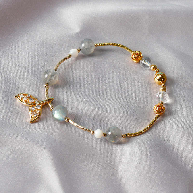 Moonlight Crystal Fishtail Bracelet for Girlfriend