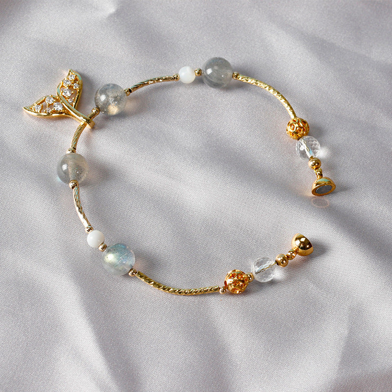 Moonlight Crystal Fishtail Bracelet for Girlfriend