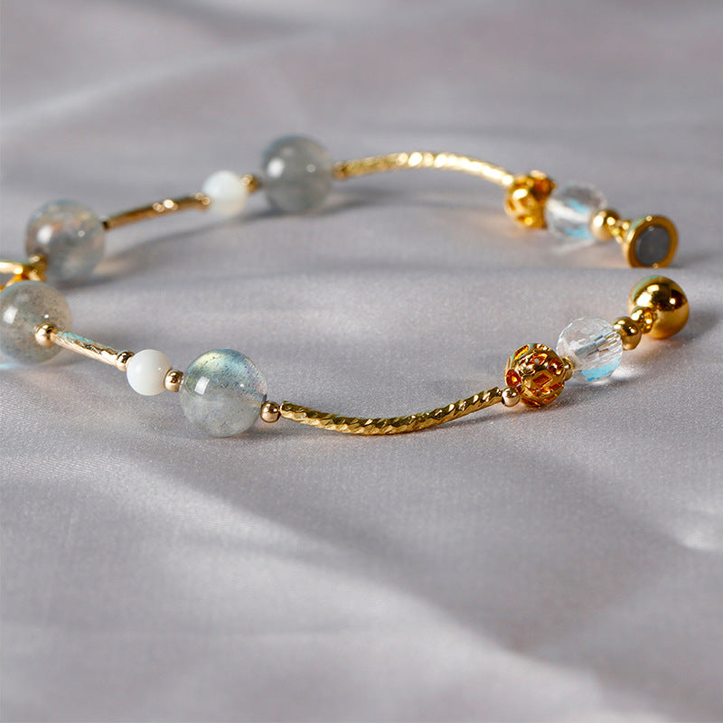 Moonlight Crystal Fishtail Bracelet for Girlfriend