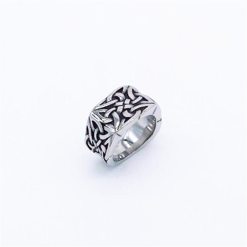 Planderful Nordic Viking Titanium Ring Unisex Jewelry With Bold Protection Statement For Men And Women