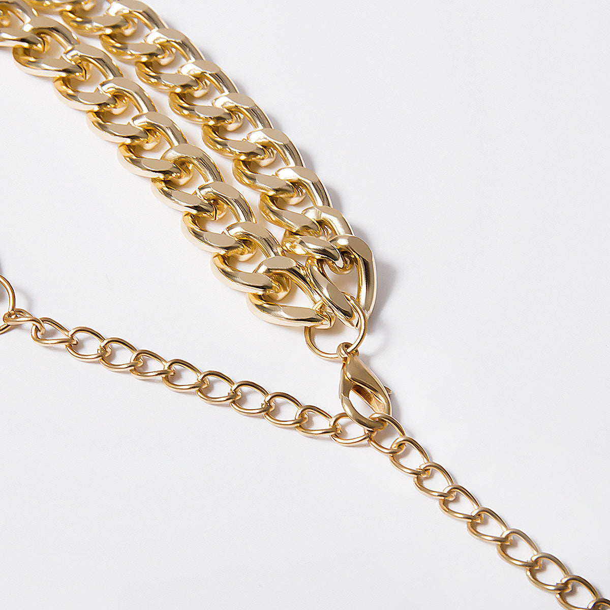 Planderful Vienna Verve U Shaped Necklace For Women Bold Punk Retro Geometric Statement Jewelry With Multi Layer Relief