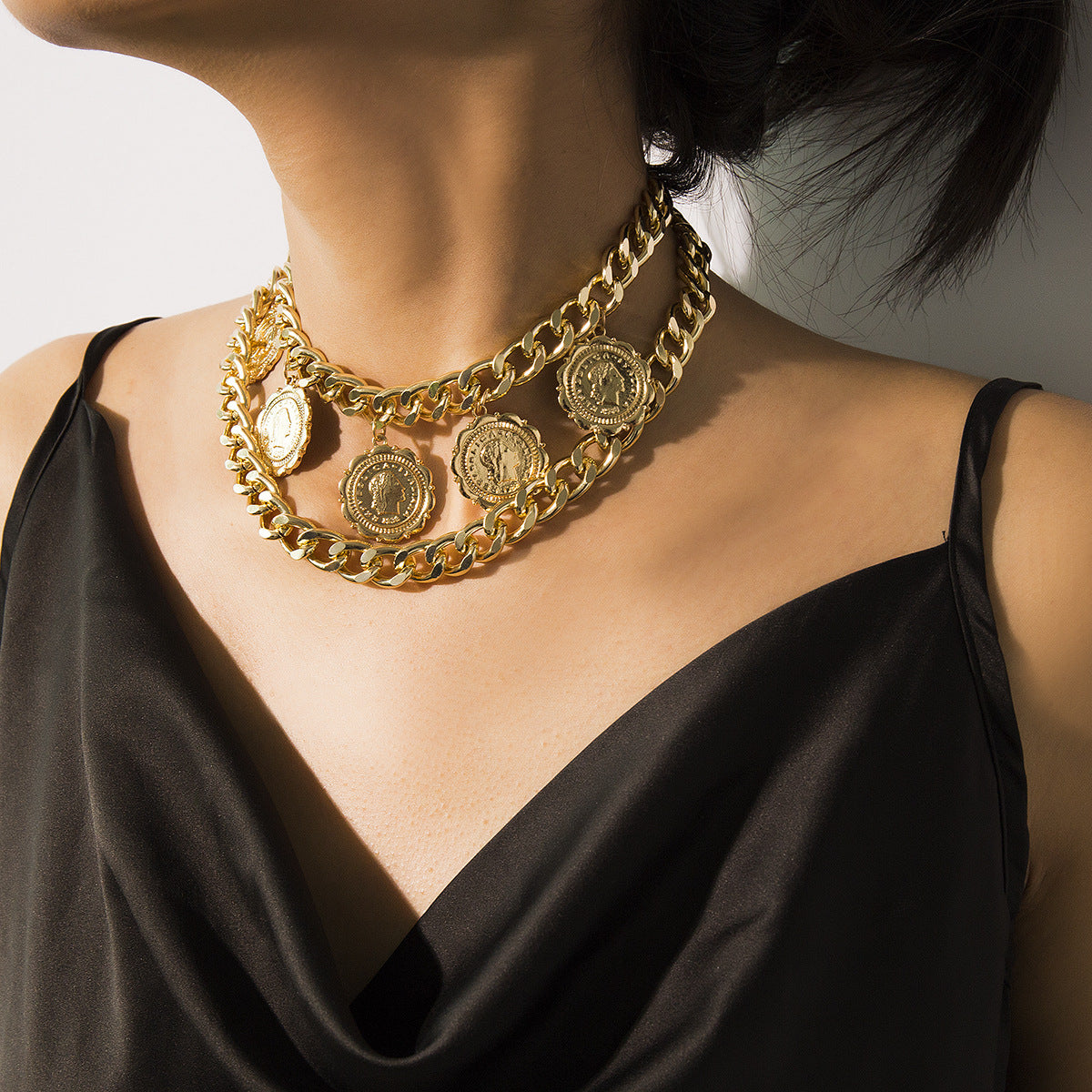 Planderful Geometric U Shaped Necklace Vienna Verve Bold Fringed Layered Statement Jewelry For Women