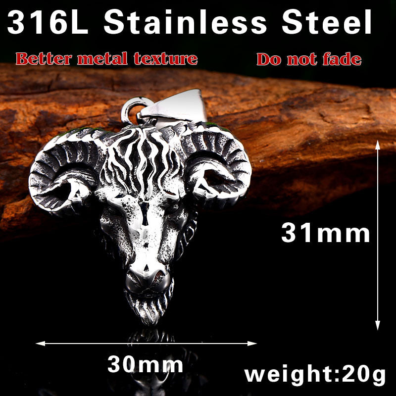 Personalized Titanium Steel Bull Head Pendant for Men - Ethnic Style Jewelry Wholesale