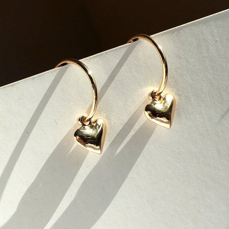Peach Heart Stud Earrings from Vienna Verve Collection