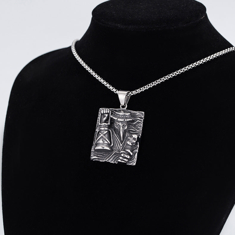 Steel Necklace – Minimalist Elephant God Pendant
