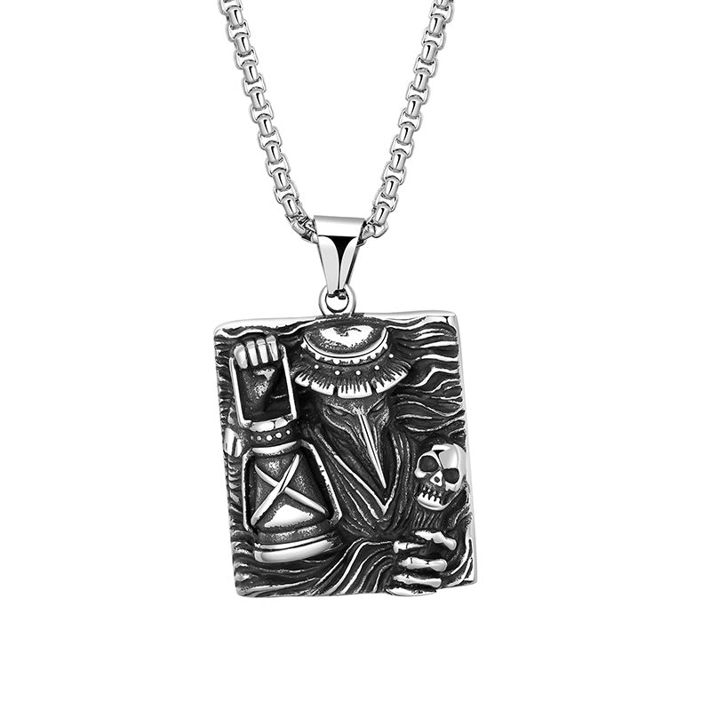 Steel Necklace – Minimalist Elephant God Pendant