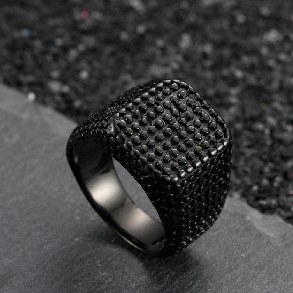 Source Point Texture Casting Domineering Men's Ring