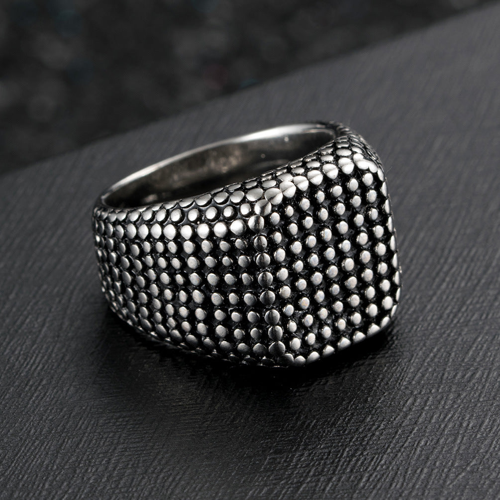 Source Point Texture Casting Domineering Men's Ring
