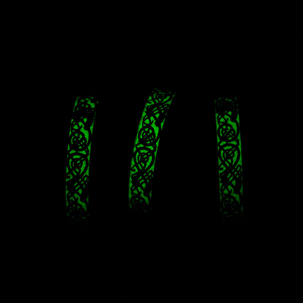 Stainless Steel Mirror Bright Inlaid Nibelongen Ring Jewelry