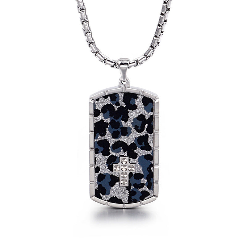 Bold Cross Stainless Steel Pendant for Men - Edgy Titanium Steel Jewelry