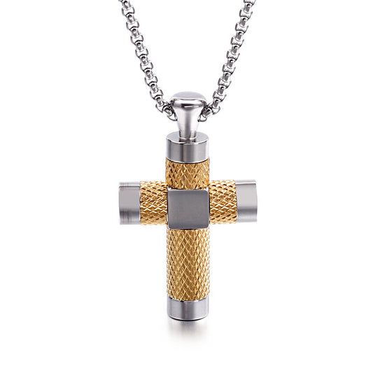 Stylish Titanium Steel Cross Pendant for Men by Planderful Collection