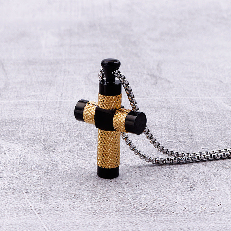 Stylish Titanium Steel Cross Pendant for Men by Planderful Collection