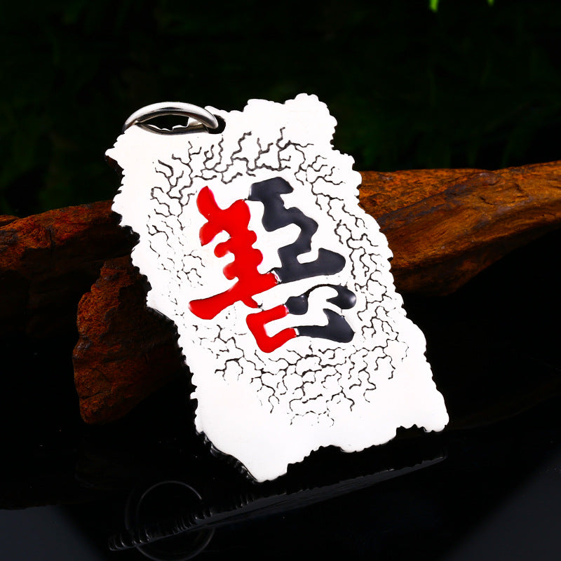 Retro Personalized Titanium Steel Men's Pendant - Good and Evil Design for Wholesale Foreign Trade Jewelry