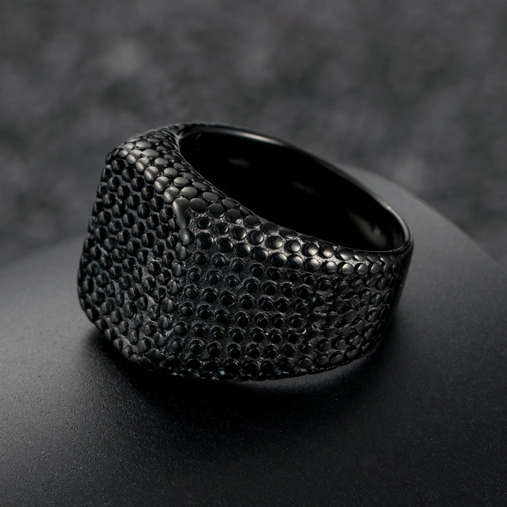Source Point Texture Casting Domineering Men's Ring