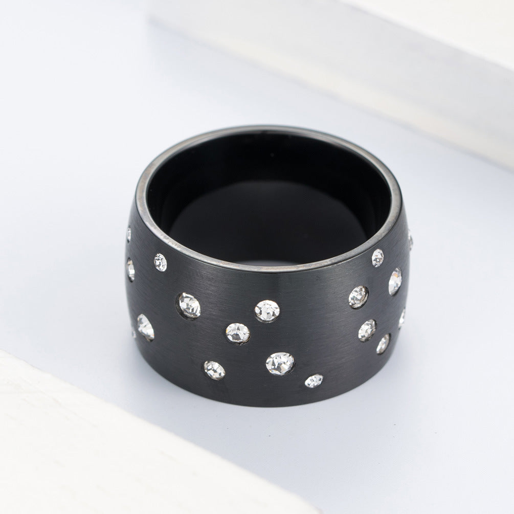 Large Exaggerated Flash Zircon Ring Jewelry for Men