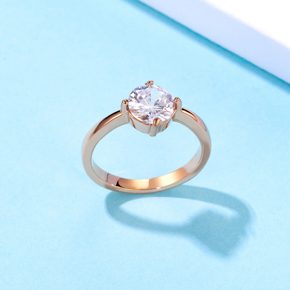 Zircon Ring – Elegant Engagement Ring