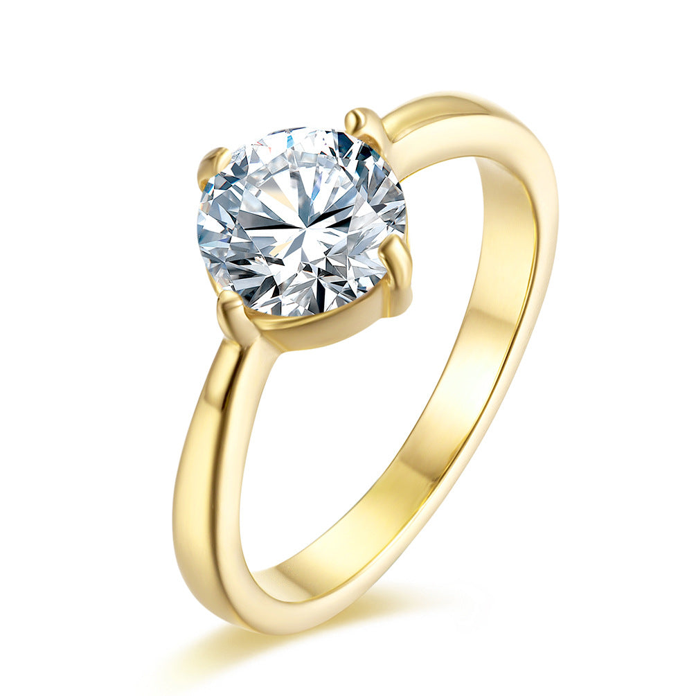 Zircon Ring – Elegant Engagement Ring