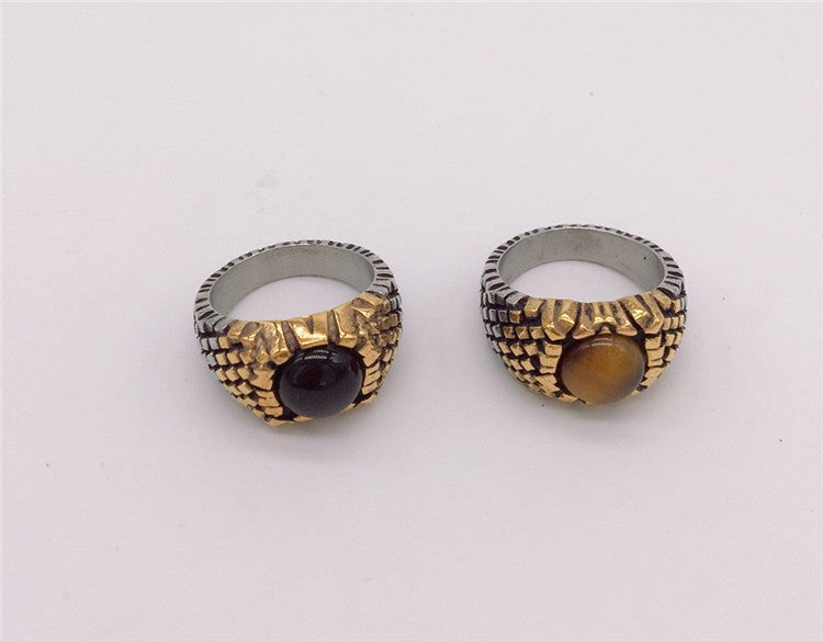Planderful Unisex Titanium Ring Gemstones Personalization