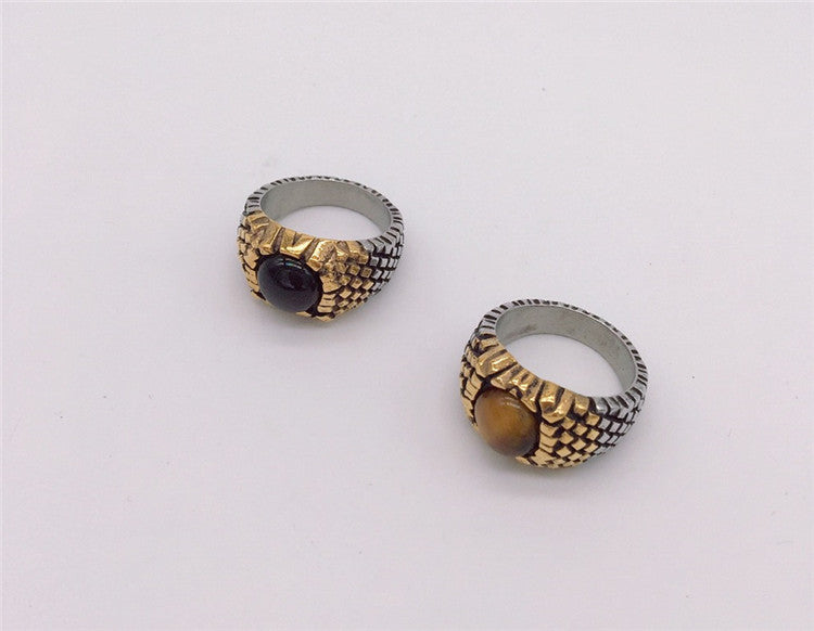 Planderful Unisex Titanium Ring Gemstones Personalization