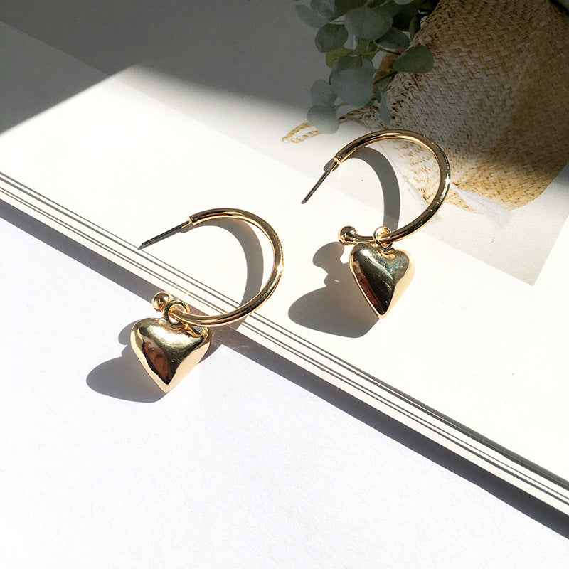 Peach Heart Stud Earrings from Vienna Verve Collection