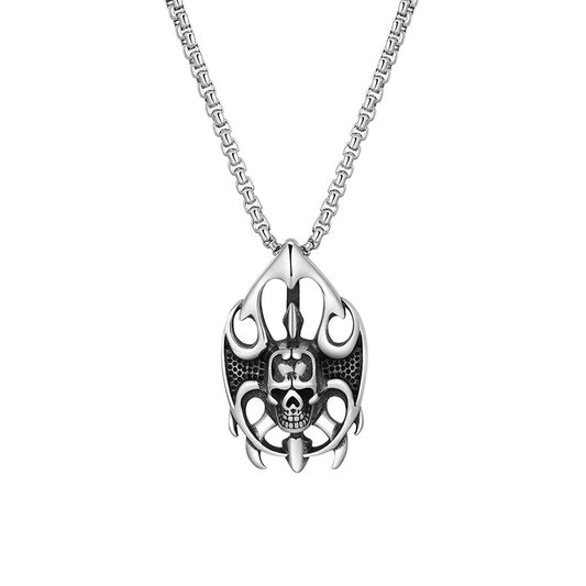 Steel Necklace – Statement Skull Design
