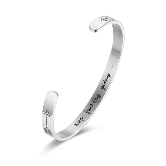 Fully Plated Black Tide Brand Bracelet For Men Motivation