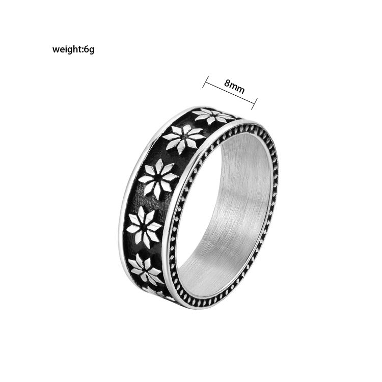 Cross Titanium Steel Ring