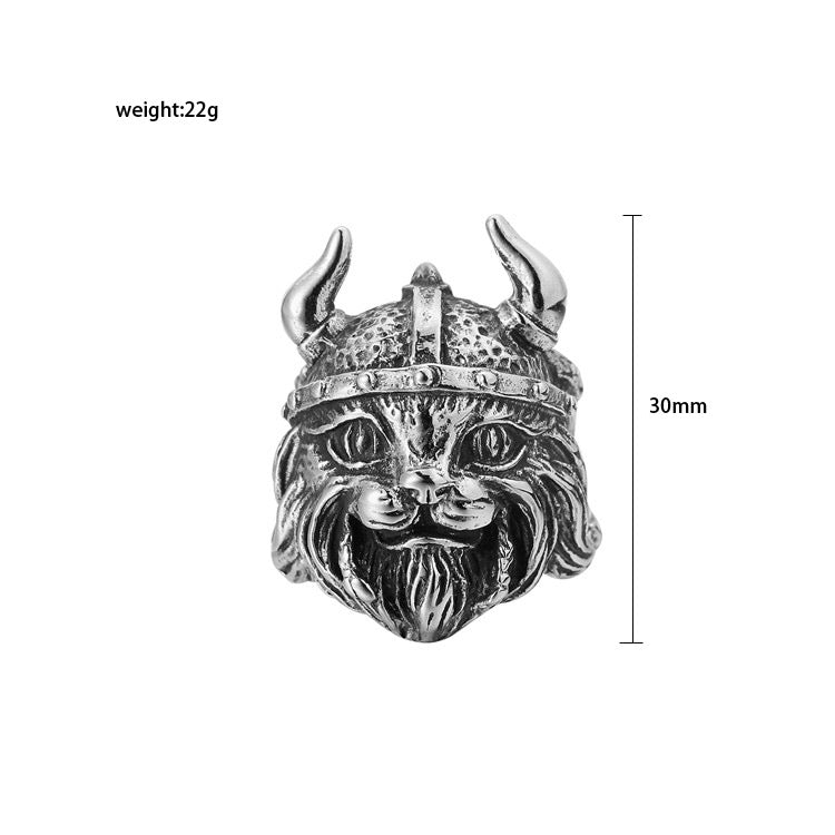 Dog Head Titanium Steel Ring