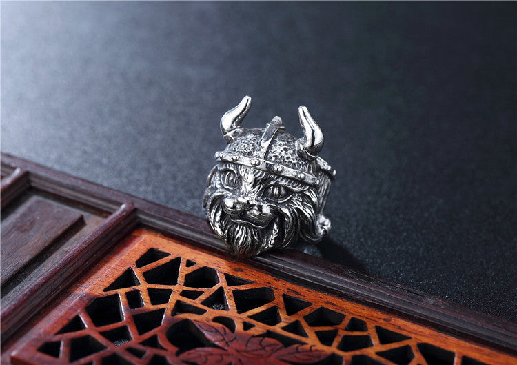Dog Head Titanium Steel Ring