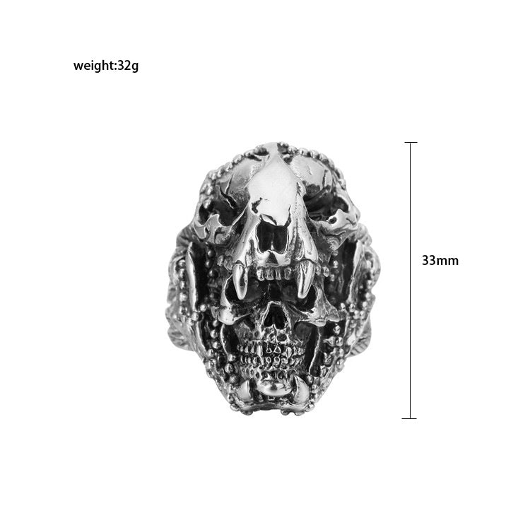 Saber-Tooth Tiger Titanium Steel Ring