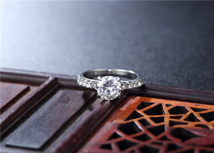 Everyday Genie Zircon Titanium Steel Wedding Ring