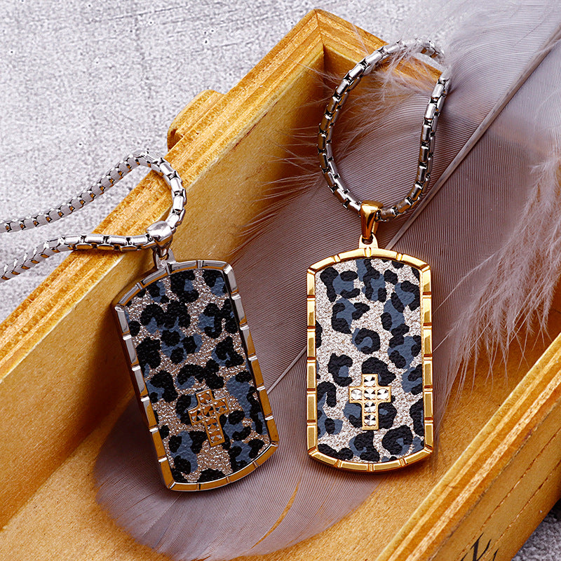 Bold Cross Stainless Steel Pendant for Men - Edgy Titanium Steel Jewelry