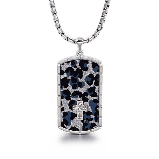 Bold Cross Stainless Steel Pendant for Men - Edgy Titanium Steel Jewelry