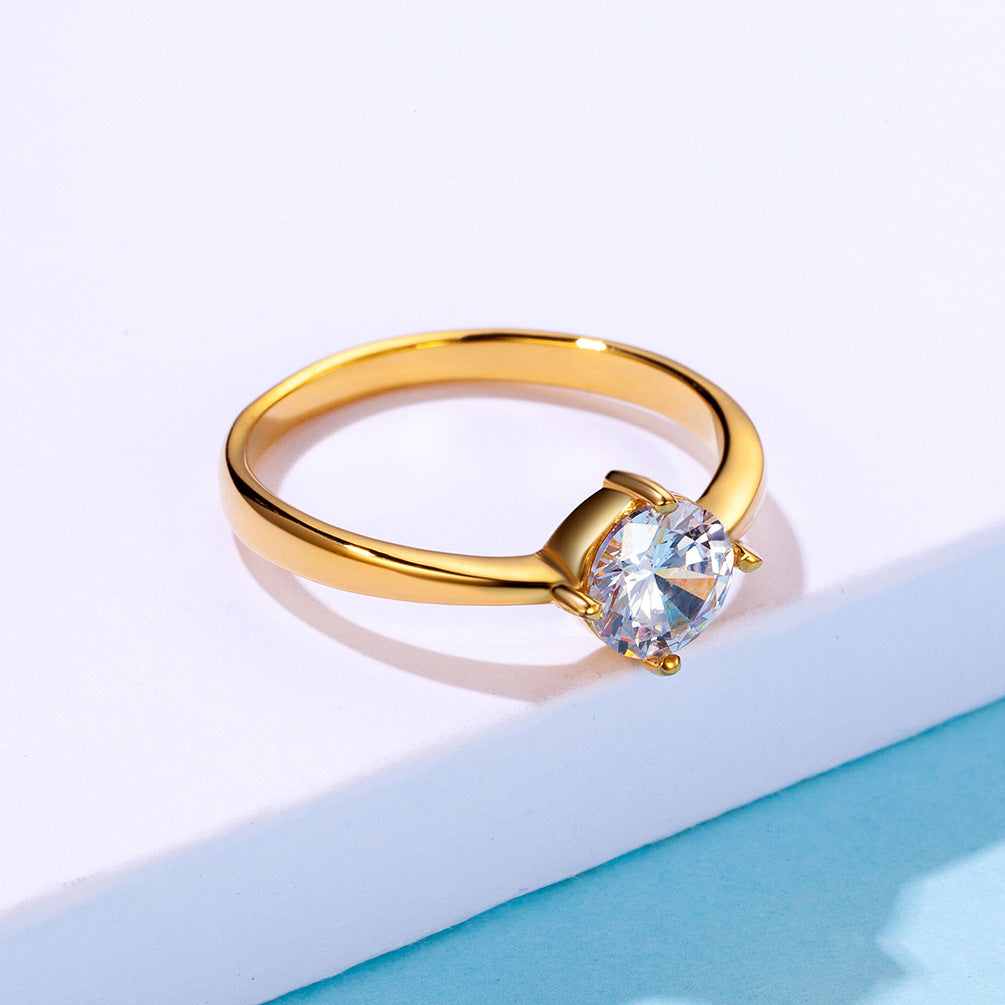 Zircon Ring – Elegant Engagement Ring