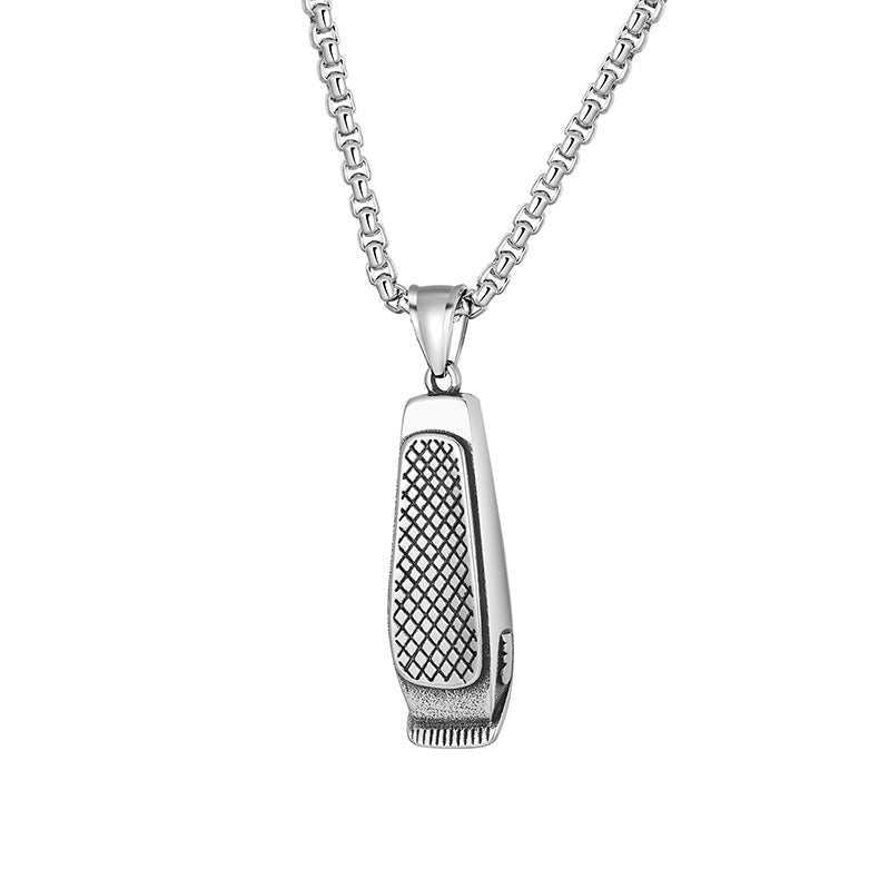 Steel Necklace – Minimalist Everyday Wear Long Pendant For Modern Men By Planderful