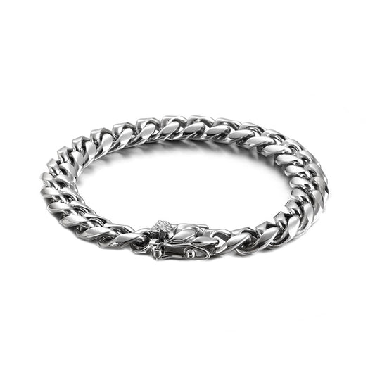Stainless Steel Bracelet – Gold-Plated Zircon Titanium Steel