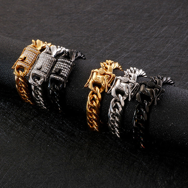 Japan & South Korea Stainless Steel Bracelet – Bracelet Men's Titanium Steel Men's