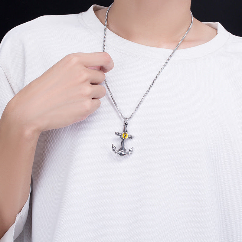 Steel Necklace – Vintage Men's Hip Hop Pendant