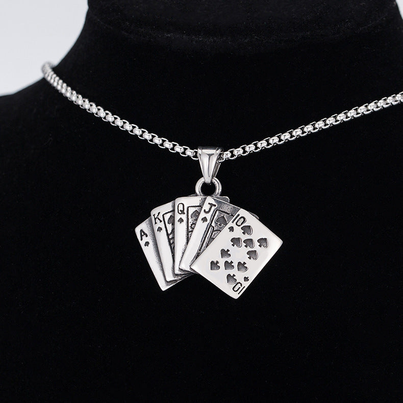 Steel Necklace - Vintage Devil Compass
