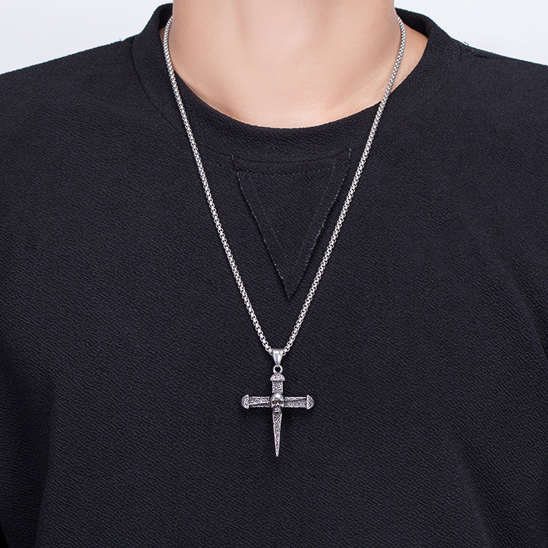 Steel Necklace - Vintage Devil Compass