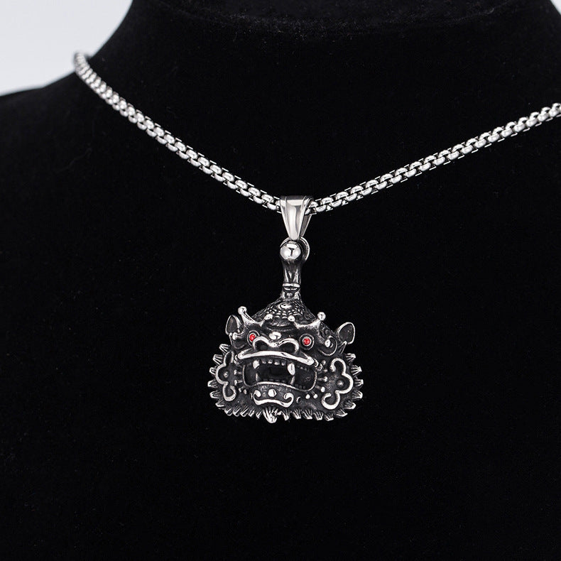 Steel Necklace - Vintage Devil Compass