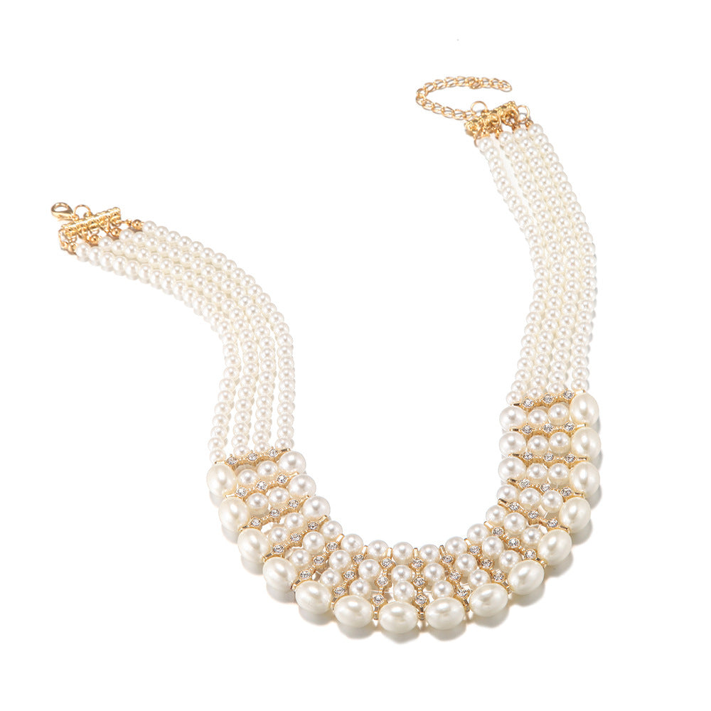 Imitation Pearl Multi-layer Necklace Set from Planderful Collection - Savanna Rhythms