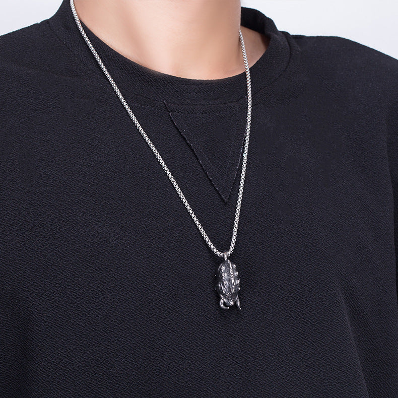 Steel Necklace - Statement Animal Necklace For Men